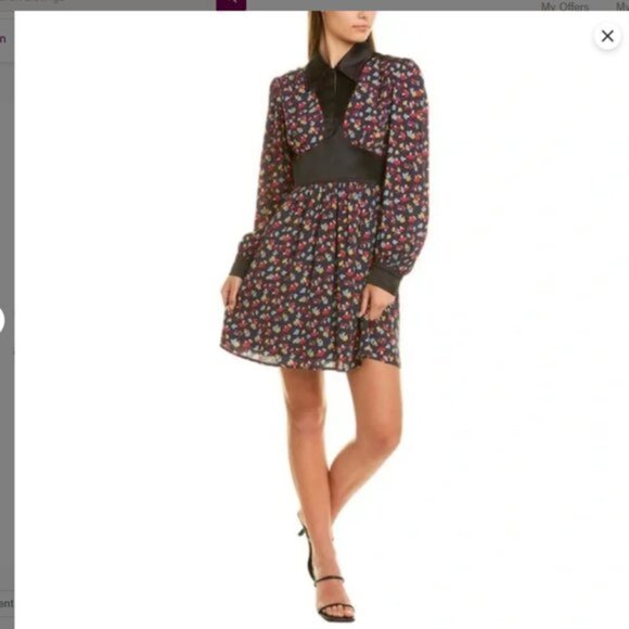 STAUD Dolly Dress in Mushroom Print Mini Dress womens size small - Picture 1 of 6